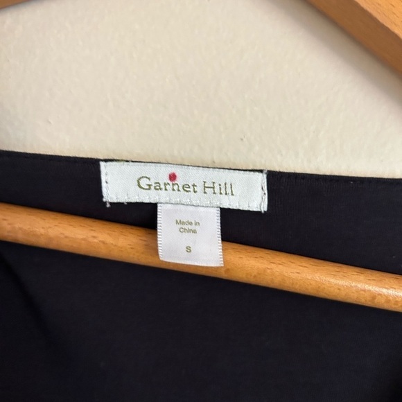 Garnet hill Stretchy Long Sleeve Black fit flare Midi Dress Size S - Picture 4 of 7